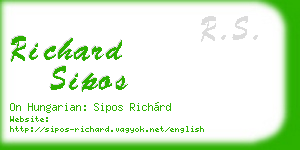 richard sipos business card